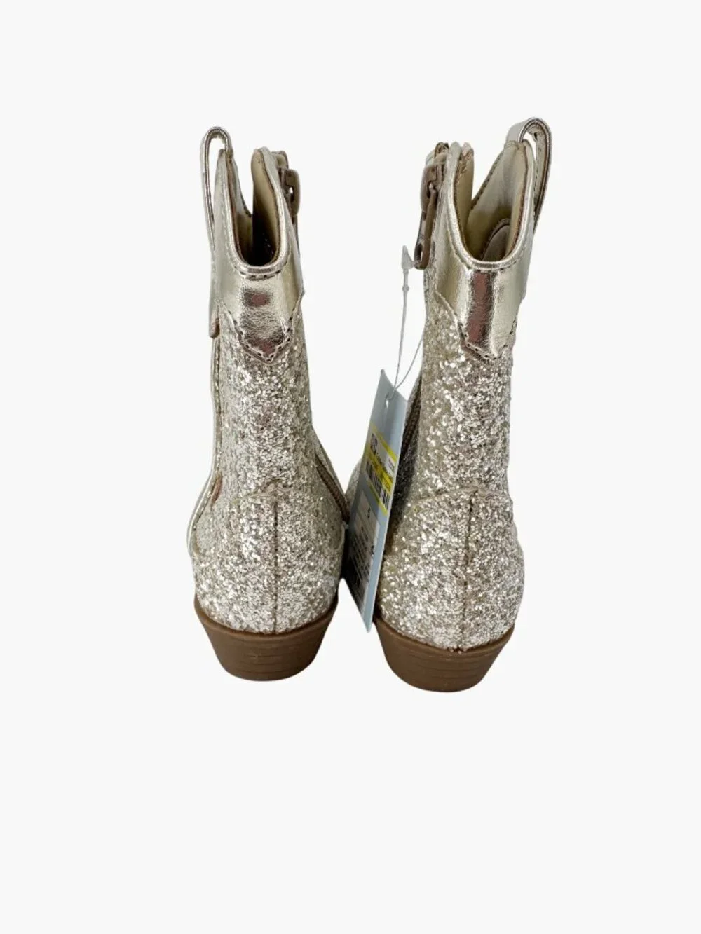 NEW  Cat & Jack Toddler Dallas Glitter Western Boots - Gold - Size 5